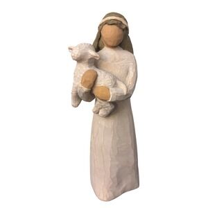 Willow Tree Shepherd with Lamb Nativity Figurine 1999 Susan Lordi DEMDACO 5.5in